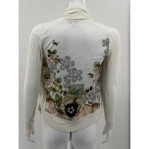 Ted Baker Sweater Women 0 US 2 Ivory Floral Butterfly Tialee Cardigan Gem Garden